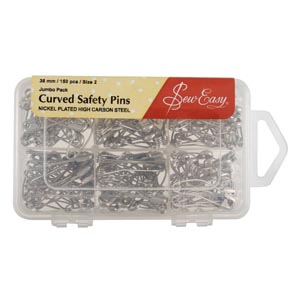 CURVED SAFETY PINS 38mm